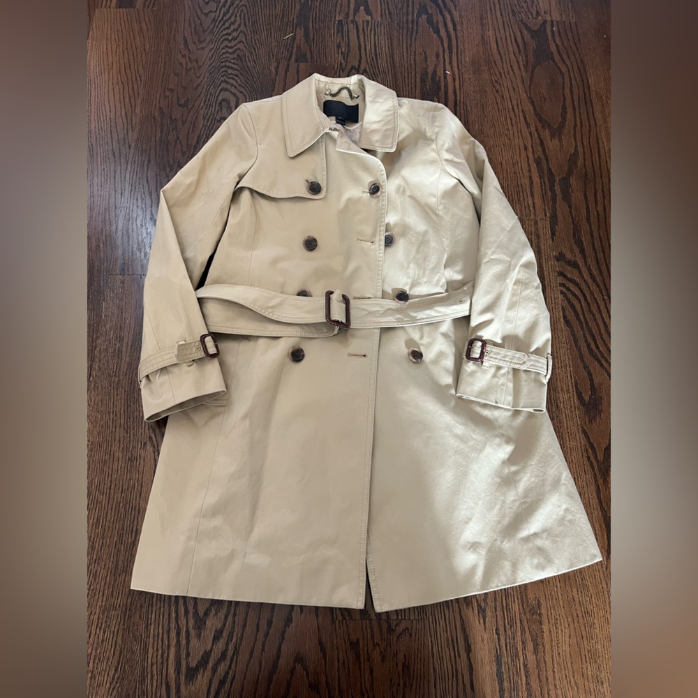 J. Crew Collection Icon Beige Double-Breasted Tre… - image 4